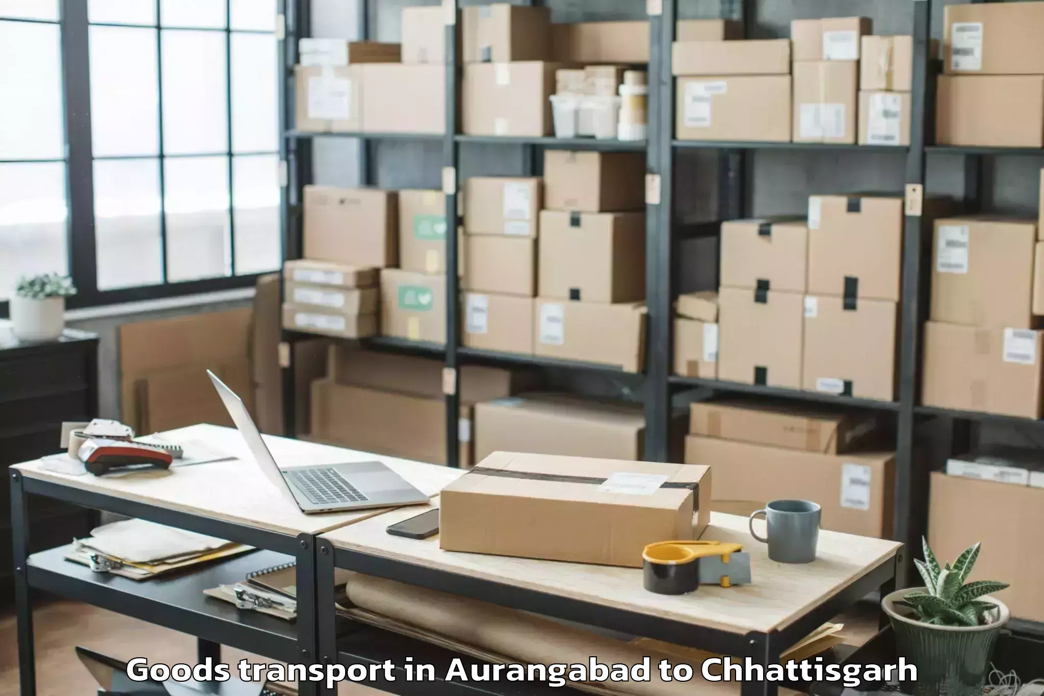 Book Aurangabad to Chirimiri Goods Transport Online